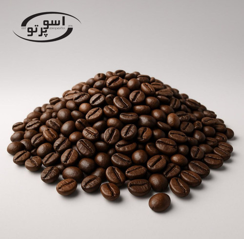 قهوه میکس ۸۰/۲۰ آسو پرتو ۵۰۰ گرمی با ترکیب روبوستا و عربیکا و رست مدیوم، مناسب قهوهخورهای حرفهای